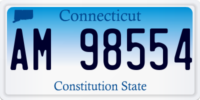 CT license plate AM98554