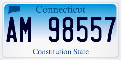 CT license plate AM98557