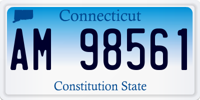 CT license plate AM98561