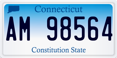 CT license plate AM98564