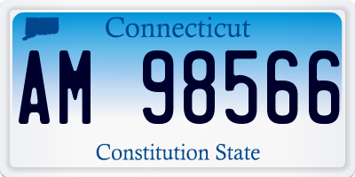 CT license plate AM98566