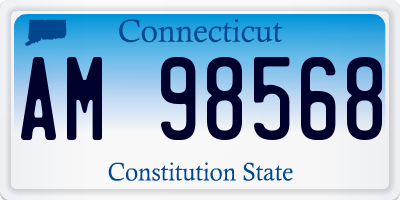 CT license plate AM98568
