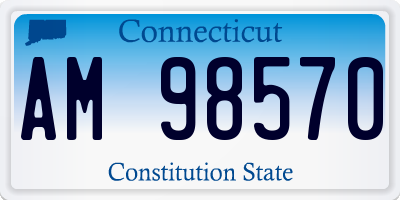 CT license plate AM98570