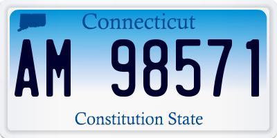 CT license plate AM98571