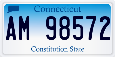 CT license plate AM98572
