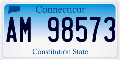 CT license plate AM98573