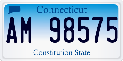 CT license plate AM98575