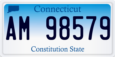 CT license plate AM98579