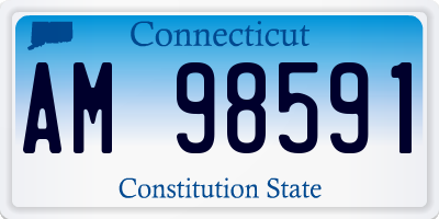 CT license plate AM98591