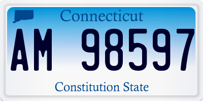 CT license plate AM98597