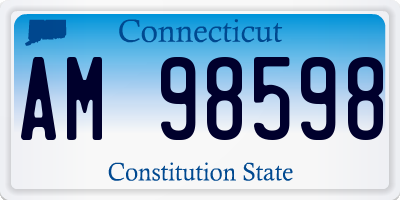 CT license plate AM98598