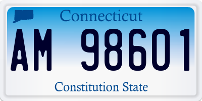 CT license plate AM98601
