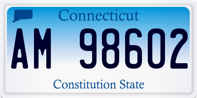 CT license plate AM98602