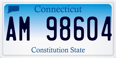 CT license plate AM98604