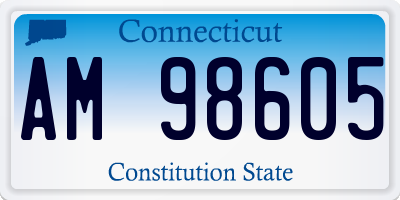 CT license plate AM98605