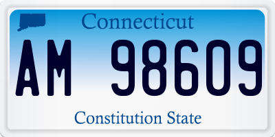 CT license plate AM98609