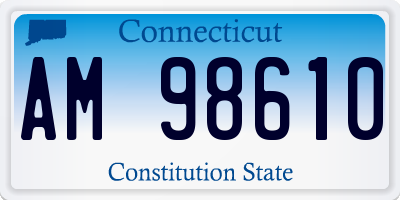 CT license plate AM98610
