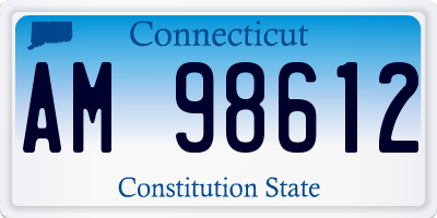 CT license plate AM98612