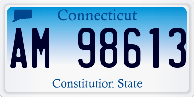 CT license plate AM98613