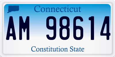CT license plate AM98614
