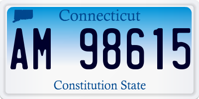 CT license plate AM98615