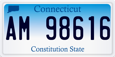 CT license plate AM98616
