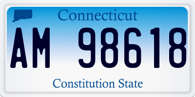 CT license plate AM98618