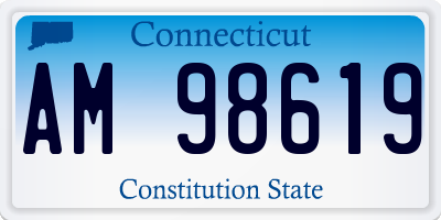 CT license plate AM98619