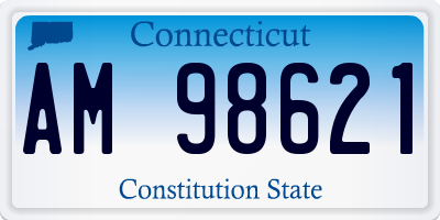 CT license plate AM98621