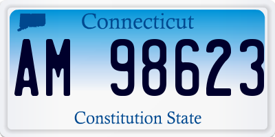 CT license plate AM98623