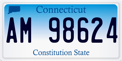 CT license plate AM98624