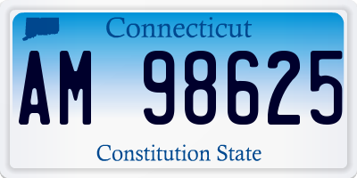 CT license plate AM98625