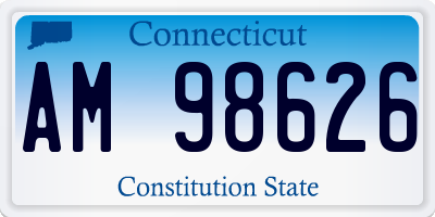 CT license plate AM98626