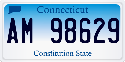 CT license plate AM98629