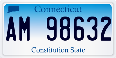 CT license plate AM98632