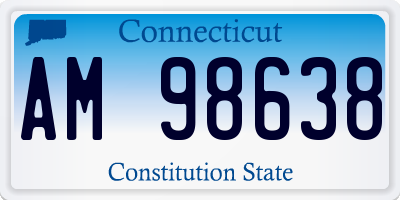 CT license plate AM98638