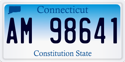 CT license plate AM98641