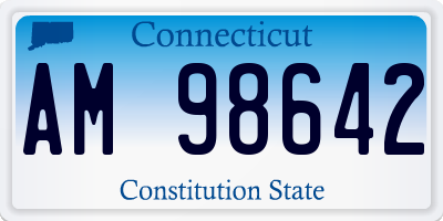 CT license plate AM98642