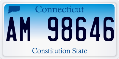 CT license plate AM98646