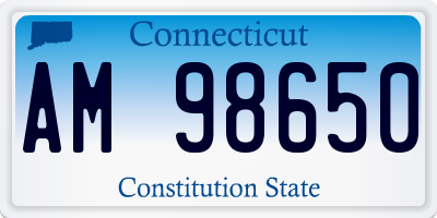 CT license plate AM98650