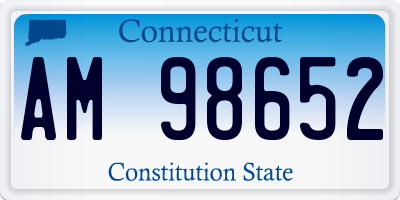 CT license plate AM98652