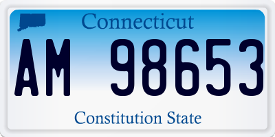 CT license plate AM98653