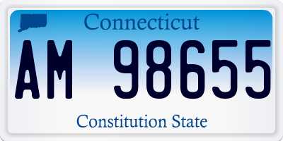 CT license plate AM98655