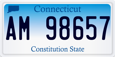 CT license plate AM98657