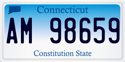 CT license plate AM98659