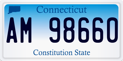 CT license plate AM98660