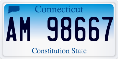 CT license plate AM98667