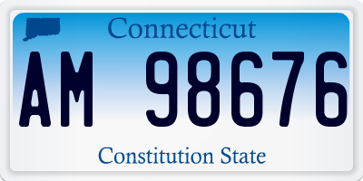 CT license plate AM98676