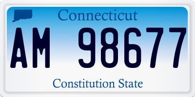 CT license plate AM98677