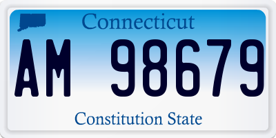 CT license plate AM98679